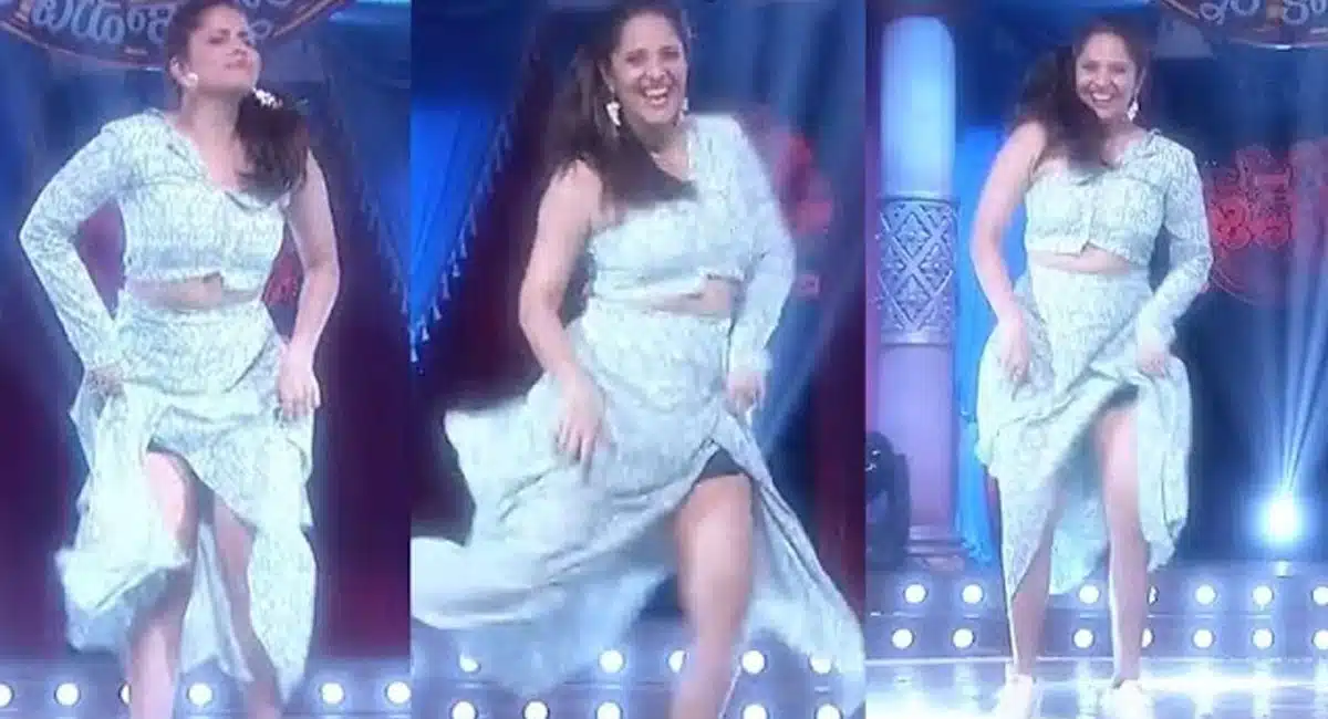 anasuya mass dance in jabardasth goes viral
