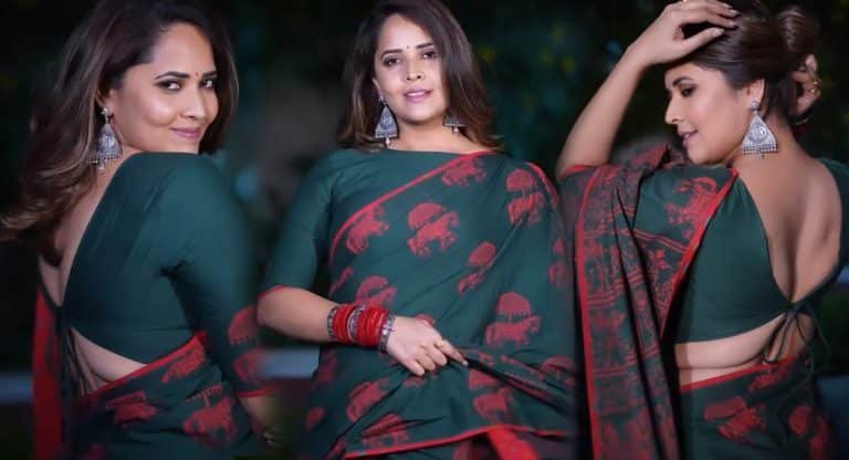 Anasuya : సత్యభామే అనసూయ.. బ్లాక్ శారీతో అందాల మత్తు చల్లుతున్న అమ్మడు..!