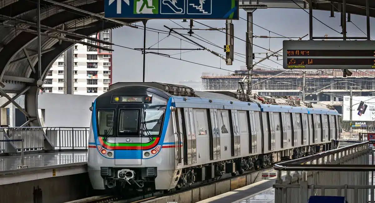 underground metro on rayadurgam and shamshabad route in hyderabad