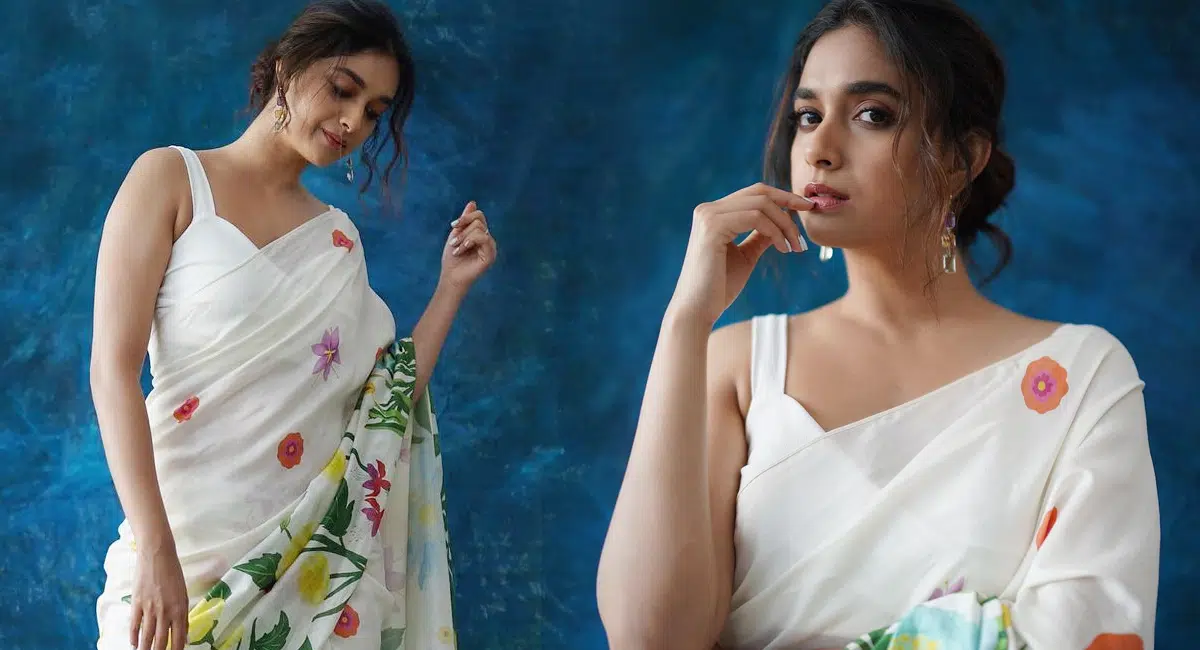 Keerthy Suresh white dress photos viral