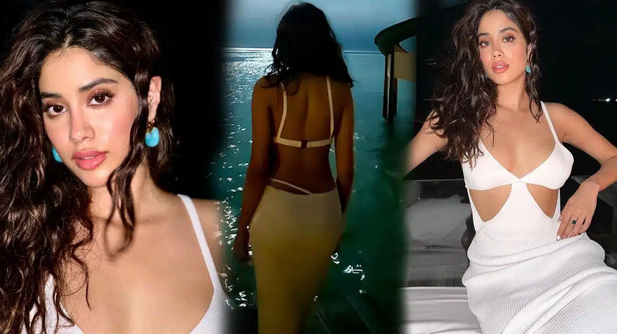 Janhvi Kapoor white beach photos viral in instagram
