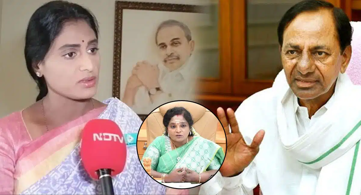 YS Sharmila serious comments on kcr after complaint to governor tamil sai in raj bhavan