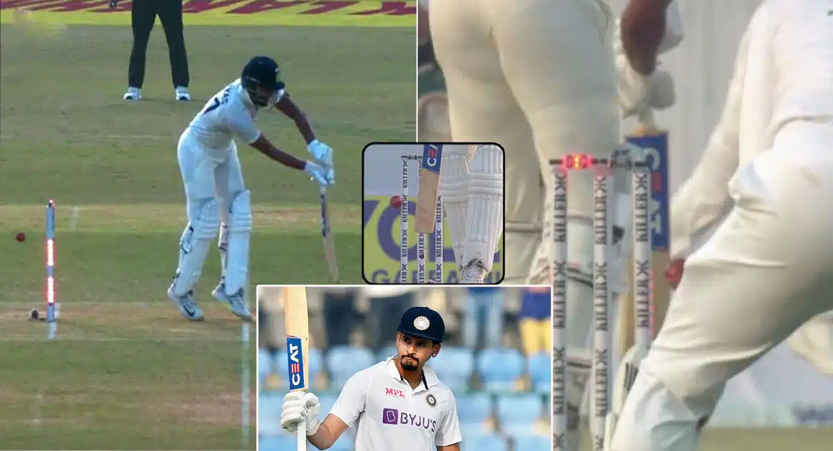 India Vs Bangladesh First Test match Shreyas Iyer not out even ball hits the stumps