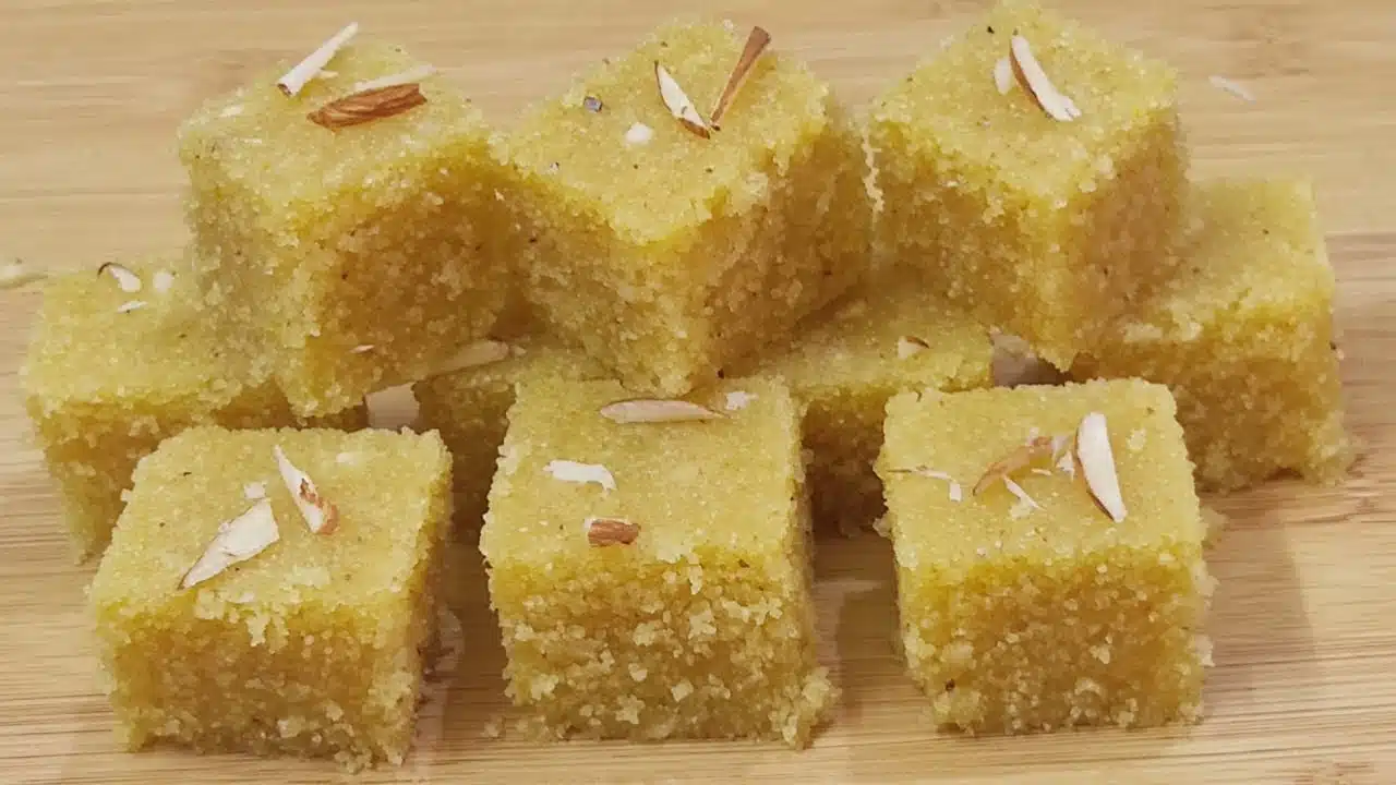 Rava Burfi Recipe in TelugU