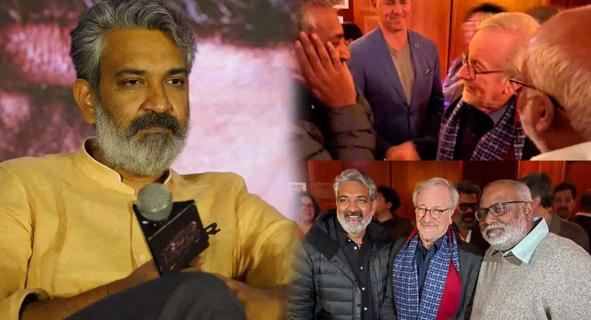 ss rajamoulis photo with hollywood legend steven spielberg is viral