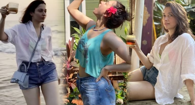 Tamannaah : బీచ్ లో బీర్ కొడుతూ పొట్టి డ్రెస్ వేసుకొని అందాలు ఆరబోసిన తమన్నా.. వీడియో వైరల్