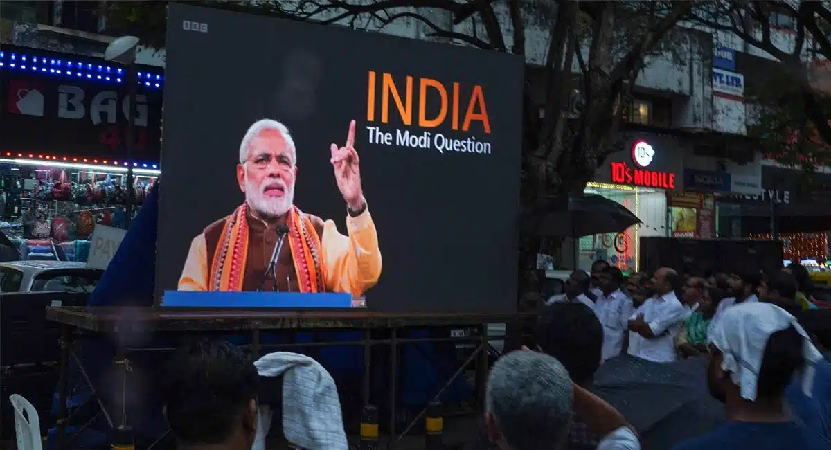 bbc documentary on modi creates disputes at andhra university