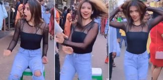 latest video of a grl steps on the street has gone viral