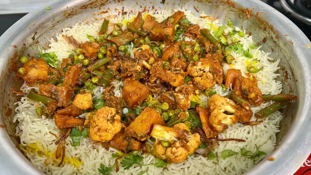 Vegetable Dum Biryani Recipe in Telugu on Video