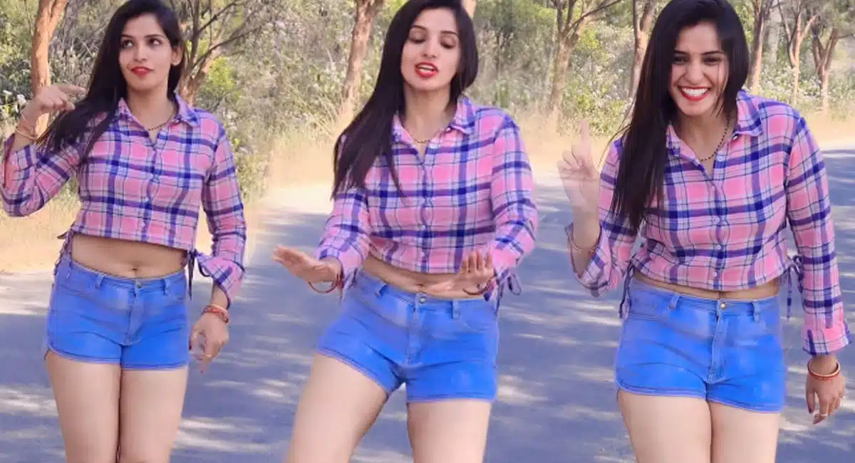 young woman dancing video viral