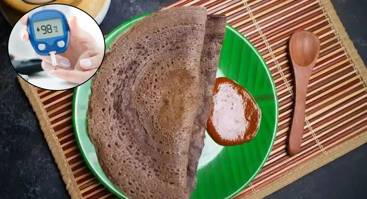 control sugar level in body in Crispy Ragi Dosa Recipe