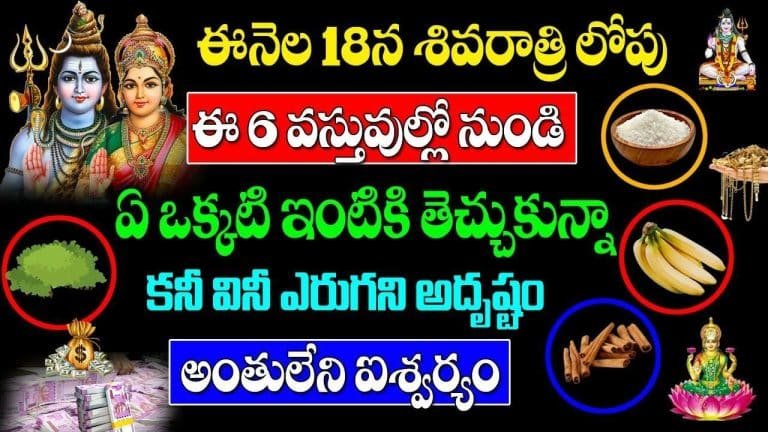 Maha Shivratri : మహాశివరాత్రి లోపు ఈ 6 వస్తువుల్లో ఏ ఒక్కటి ఇంటికి తెచ్చుకున్నా వద్దన్నా డబ్బే డబ్బు వస్తుంది