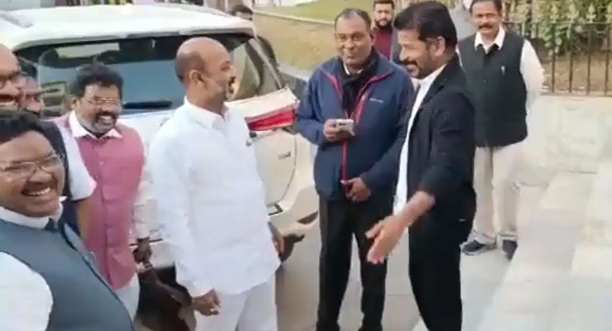 revanth reddy and bandi sanjay meeting in parliament