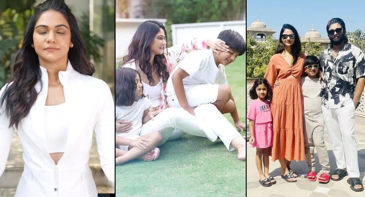 Allu Arjun family trip photos