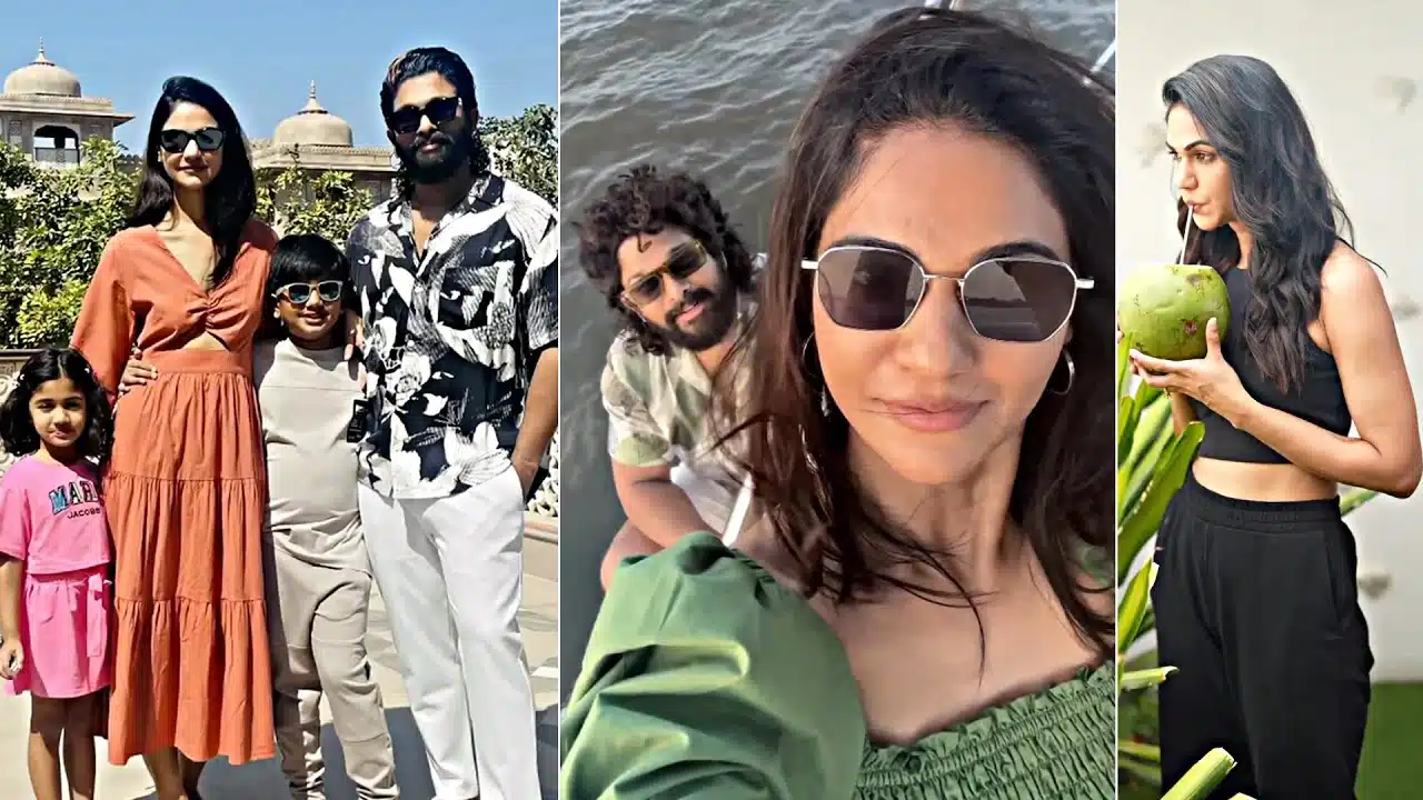 ICON STAR Allu Arjun Chilling With His Wife Sneha Reddy And Kids