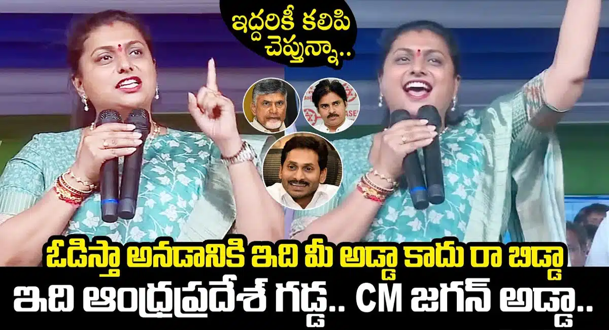Minister Roja Slogans On Pawan Kalyan And Chandrababu