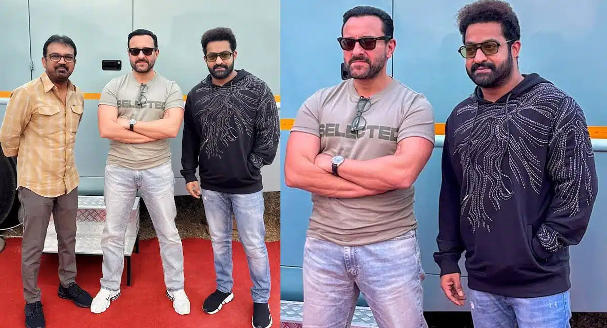 Saif Ali Khan photo goes viral despite joining ntr 30 movie shoot
