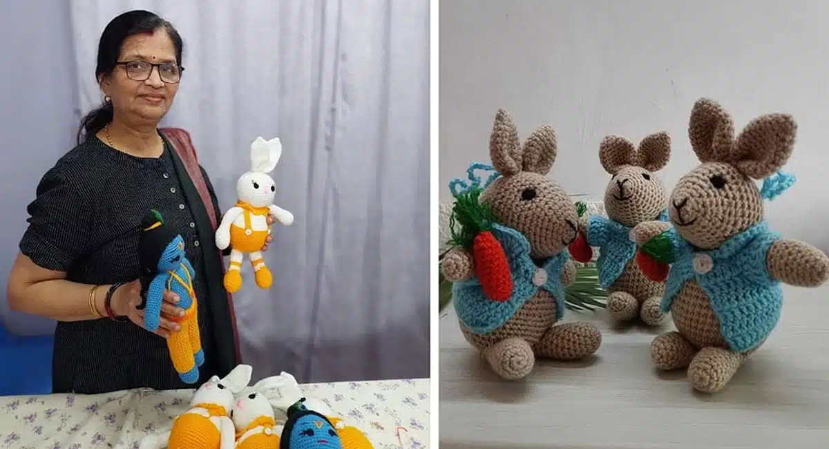 woman turned her passaion for crochet to toy business