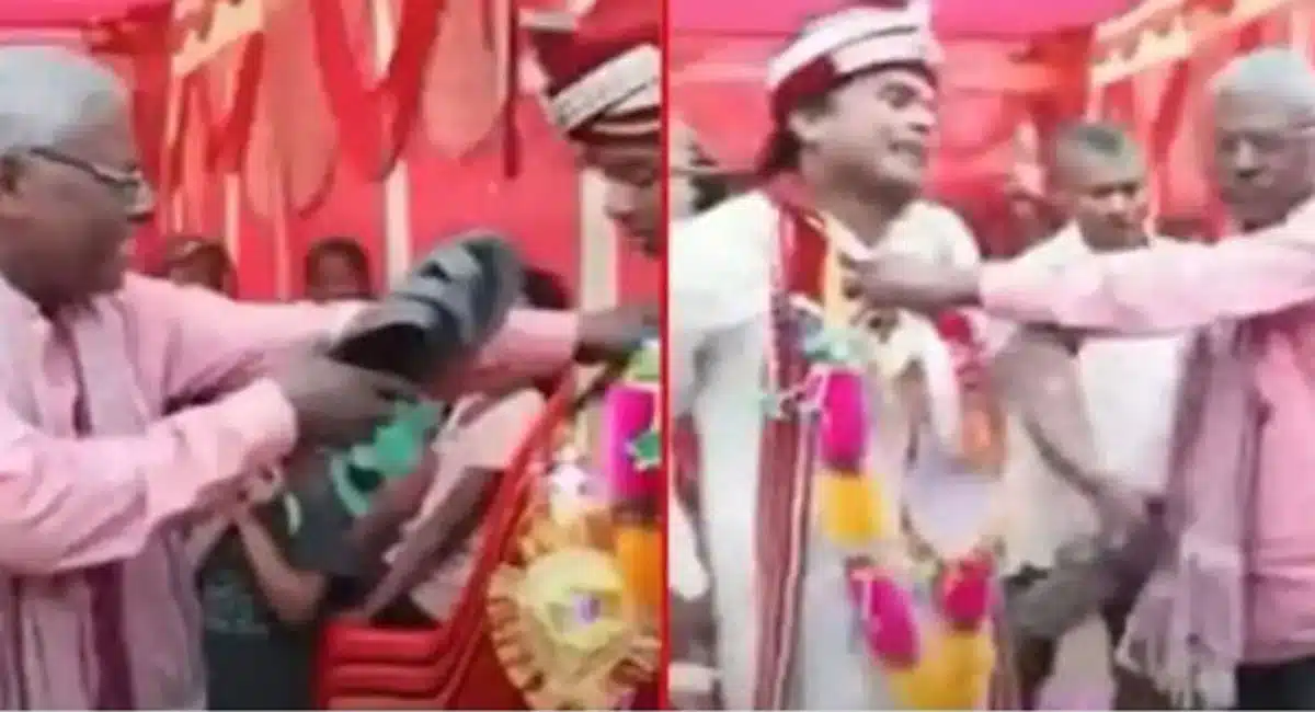 The father-in-law should wash the groom's feet in the wedding hall