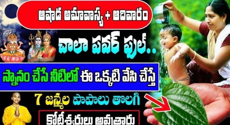 Ashada Masam : ఆషాడ మాసం.. స్నానం చేసేటప్పుడు ఈ ఒక్క పని చేస్తే కోటీశ్వరులు అవుతారు ..!