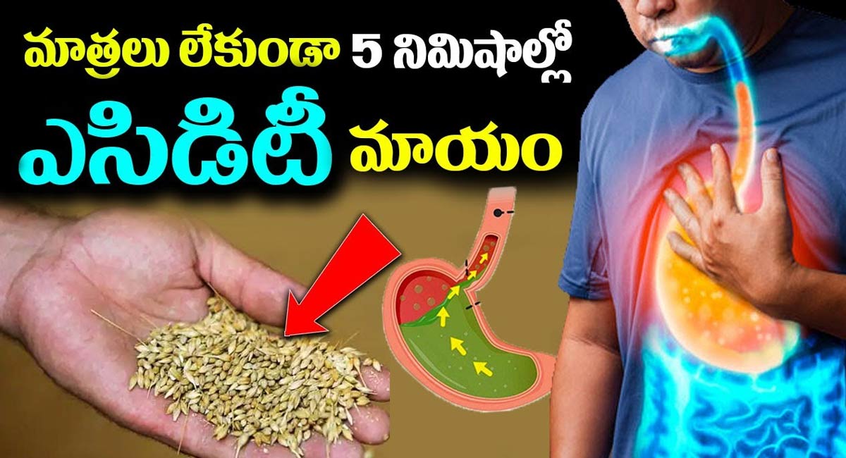 Acidity : మాత్రలు లేకుండా ఐదు నిమిషాలలో ఎసిడిటీ మటుమాయం…!