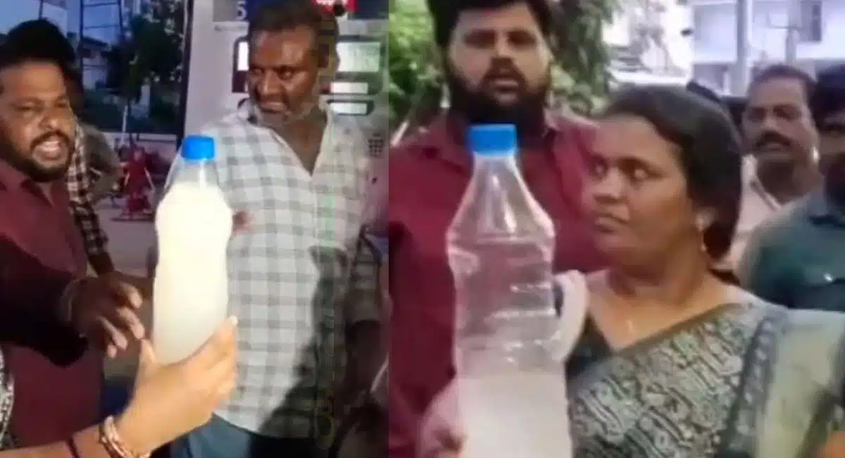water instead of petrol in petrol Bunk Video