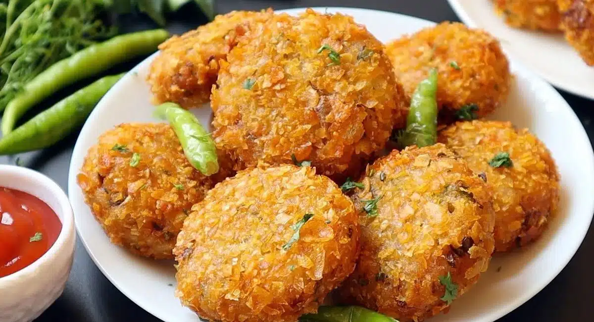 Evening Snack Poha Cutlet