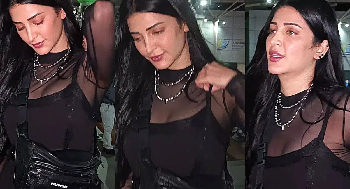 Shruti Haasan latest beauty in black dress video viral
