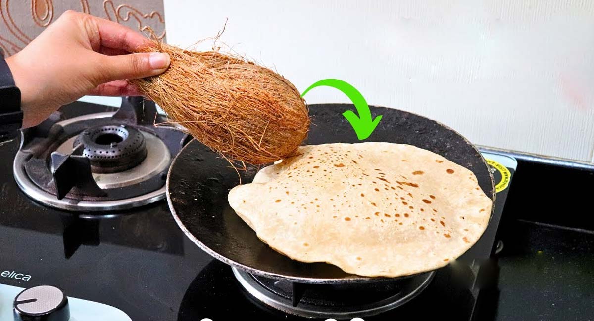 if you watch this video now coconut shell is also used to make chapati rnk