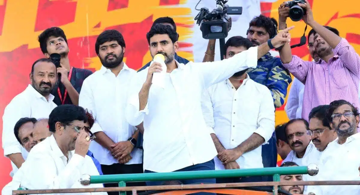 nara lokesh walkathon completes 2000 km