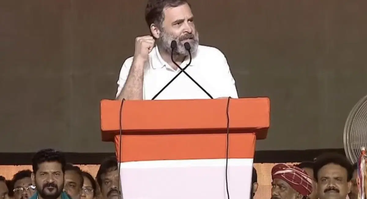 congress jana garjana sabha in khammam rahul gandhi attended
