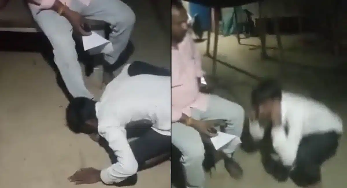 dalith man licked power employee video viral