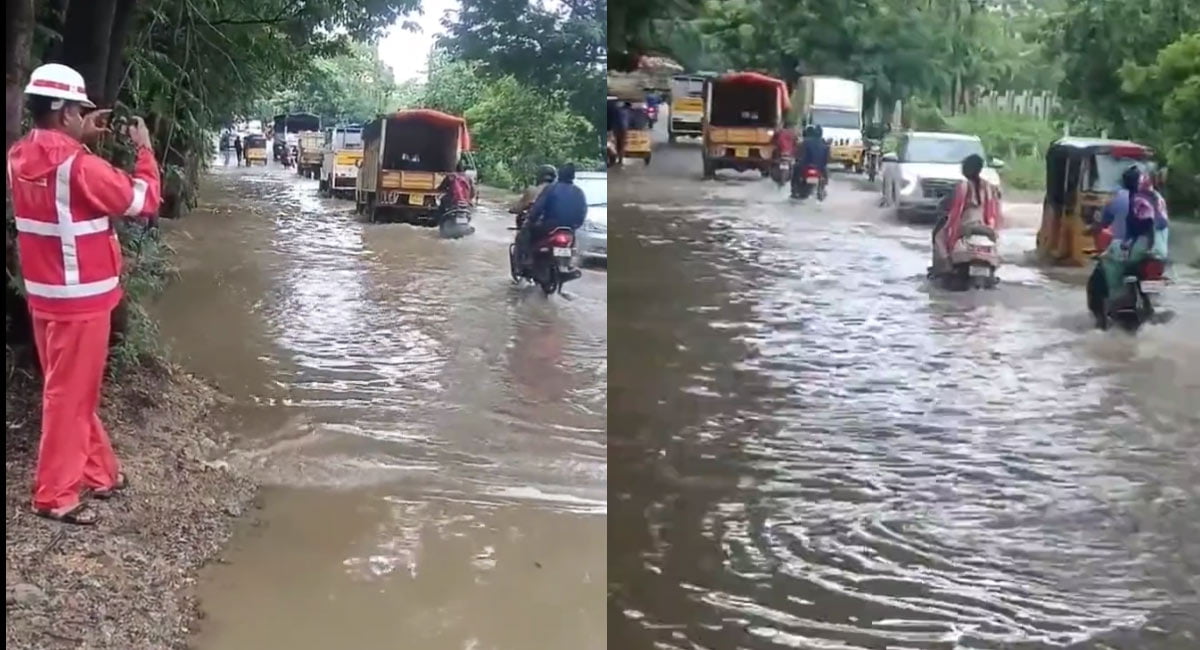 Viral Video : వరదలలో చలానాలు అంటూ ట్రాఫిక్ పోలీస్ వీడియో.. క్లారిటీ ఇచ్చిన ట్రాఫిక్ కంట్రోల్ రూమ్..!!