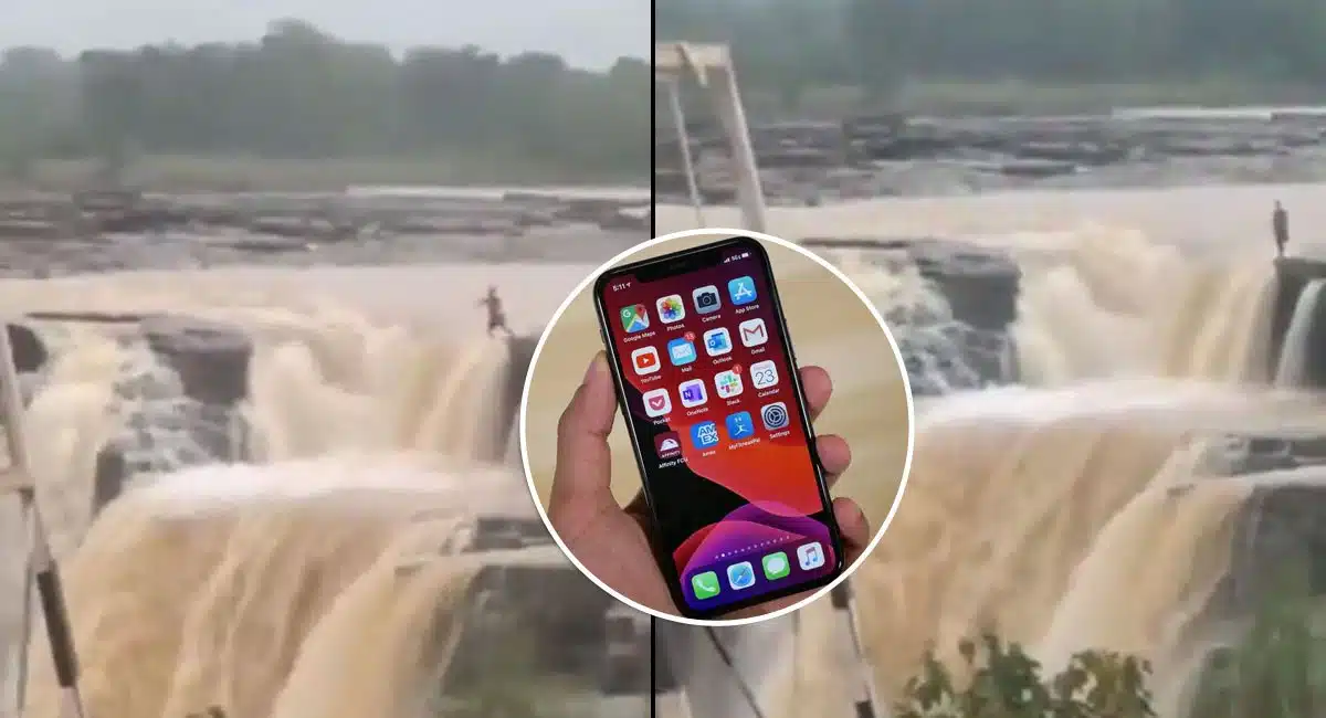 young girl jumped into waterfall in chattisgarh