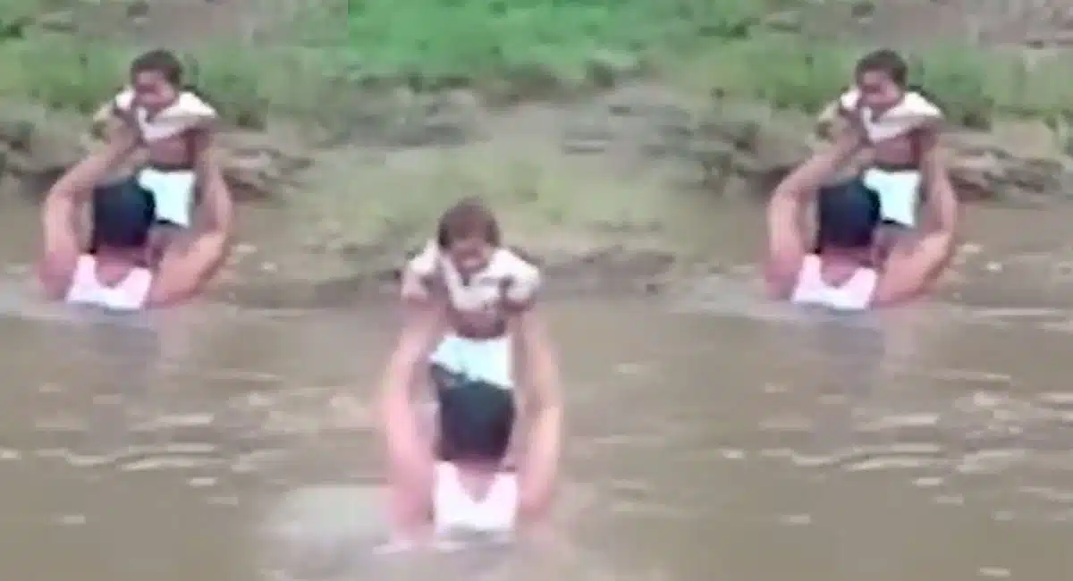 father risks his life to save his son video viral