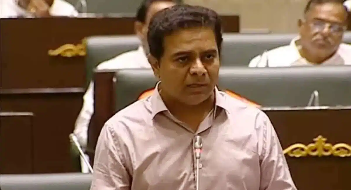 telangana minister ktr over action on congress