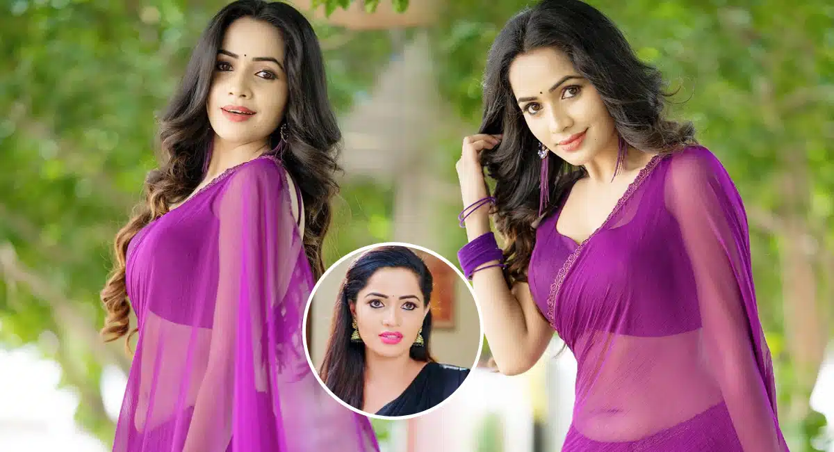Karthika Deepam Monitha Aka Shobha Shetty in Transparent Saree Pics