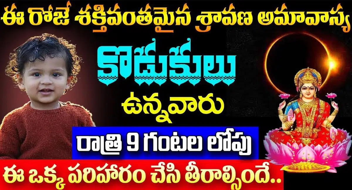 Shravana Amavasya : ఈరోజే శక్తివంతమైన శ్రావణ అమావాస్య.. కొడుకులు ఉన్నవారు రాత్రి 9 గంటల లోపు ఈ ఒక్క పరిహారం చేసి తీరాల్సిందే…