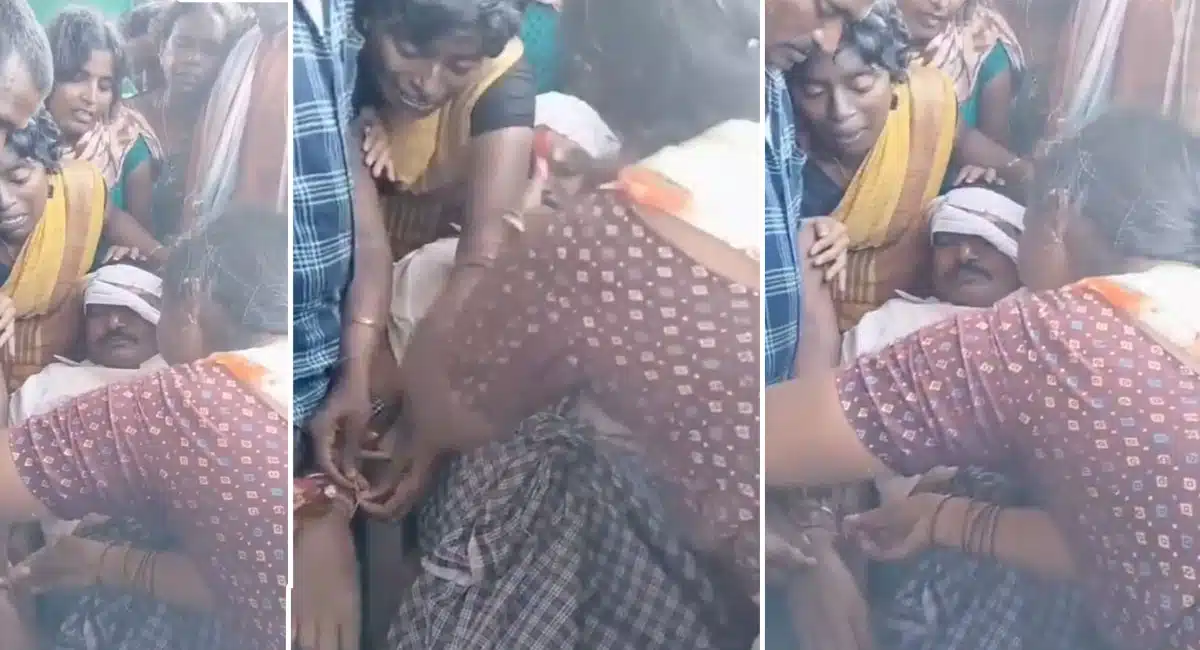 oman tied rakhi to her dead brother hand in peddapalli viral video