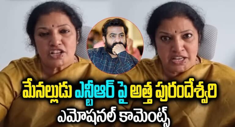 Jr NTR : మేనల్లుడు జూనియర్ ఎన్టీఆర్‌పై అత్త పురందేశ్వరి ఎమోషనల్ కామెంట్స్
