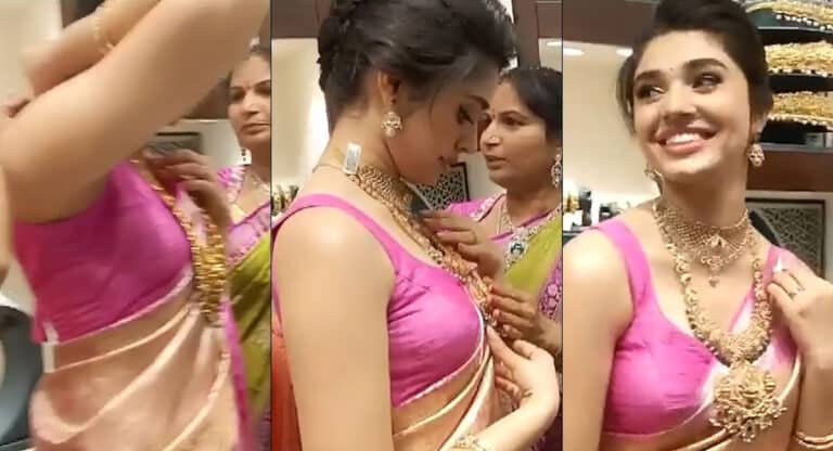 Krithi Shetty : చెన్నై జ్యువెలరీ షాపింగ్ మాల్ షాపింగ్ ఓపెనింగ్ కార్యక్రమానికి వచ్చి టాప్ అందాలతో మతిపోగాడుతున్న బేబమ్మ..!!