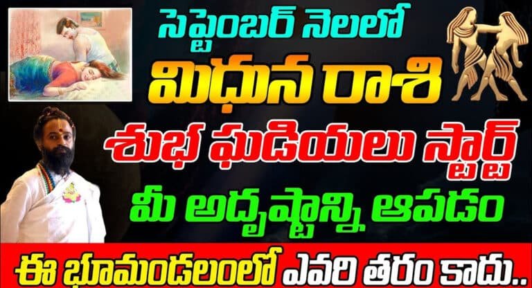 Gemini : సెప్టెంబర్ నెలలో మిధున రాశి వారికి శుభ ఘడియలు…!