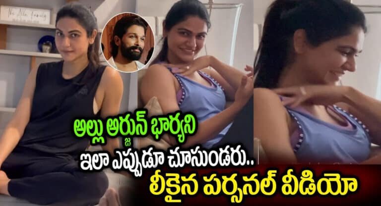 Allu Arjun Wife : అల్లు అర్జున్ భార్యని ఇలా ఎప్పుడూ చూసి ఉండరు.. లీకైన పర్సనల్ వీడియో