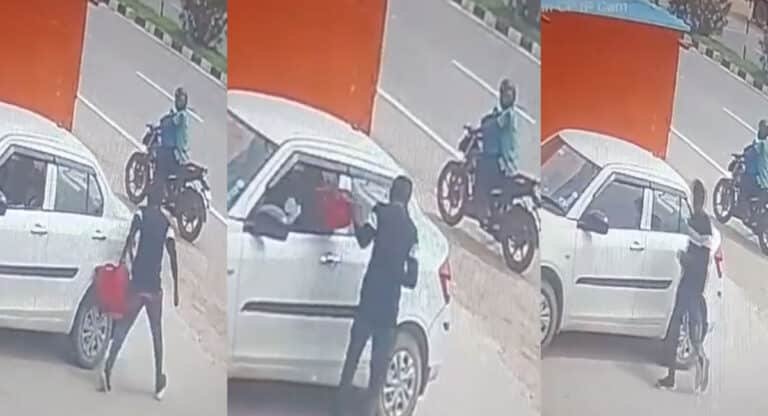 పట్టపగలే రెచ్చిపోయిన దొంగలు .. ఆగి ఉన్న కారులో ఐదు లక్షలు చోరీ..