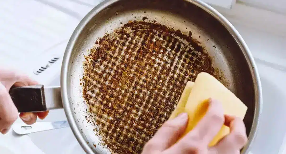 A great tip to clean any dirty utensil in a pinch