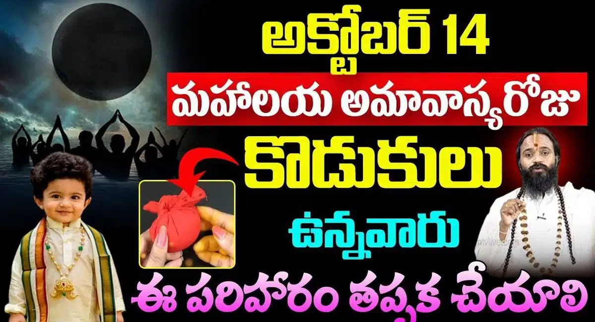 October 14 Mahalaya Amavasya Day Those who have sons must do this compensation
