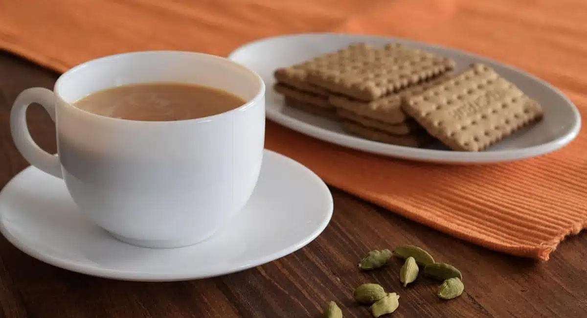 Biscuits dipped in TEA and eaten