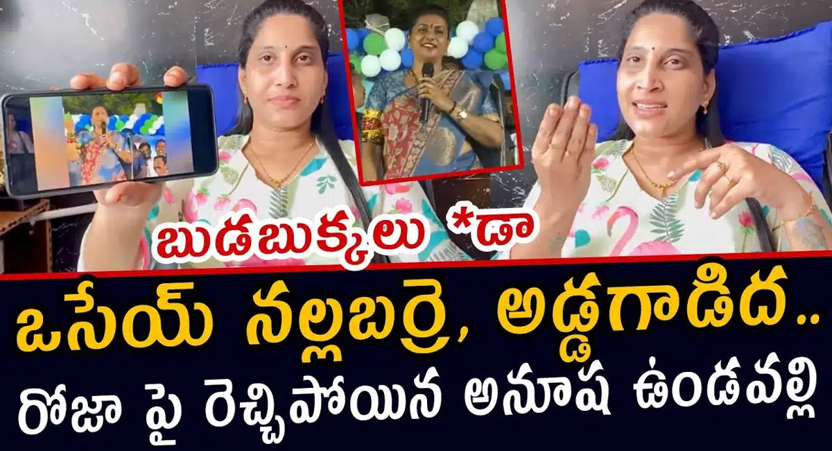 vundavalli anusha comments on roja selvamani