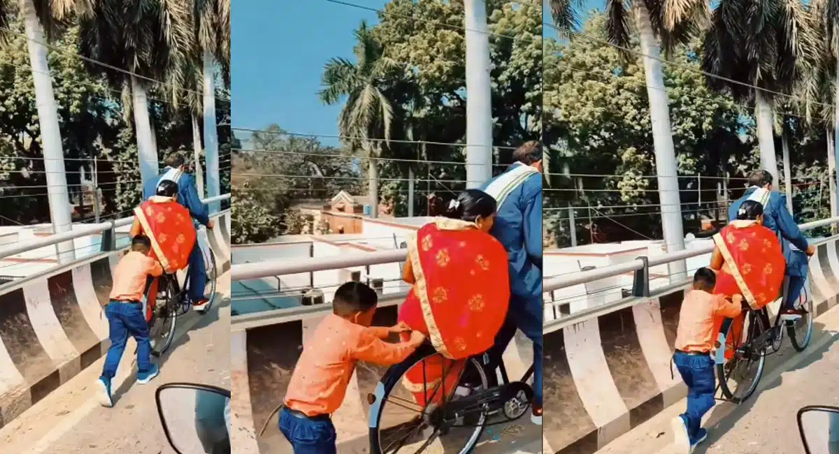 Boy help his parents viral video
