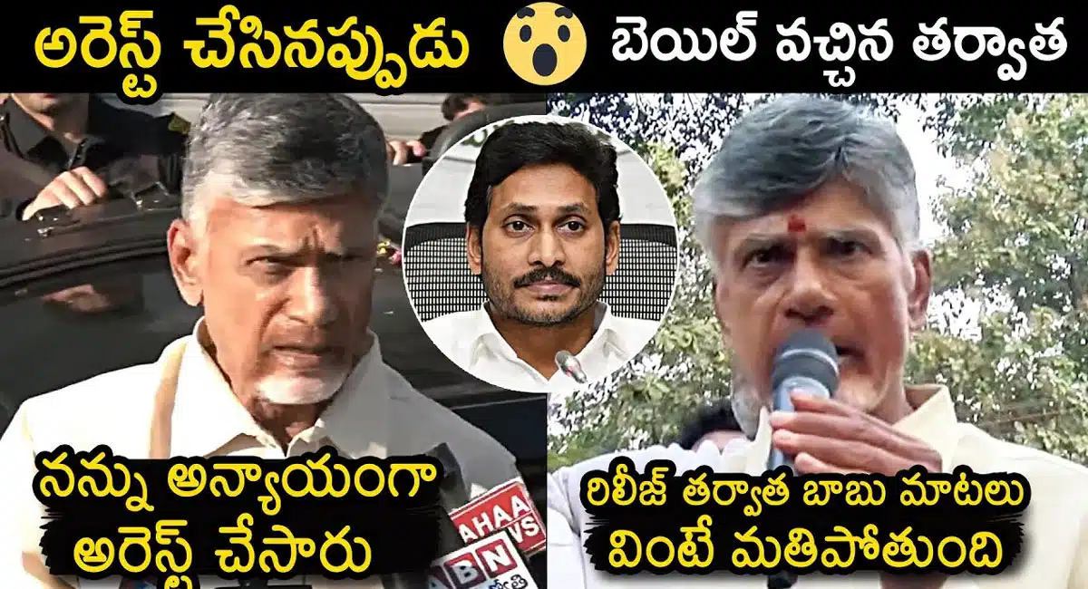 chandrababu speaks before his arrest and after his bail